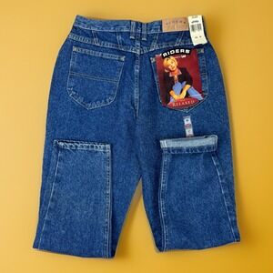 VTG 90s Y2K Lee Riders Relaxed Mom Jeans Super High Rise Tapered NWT Dark 10P